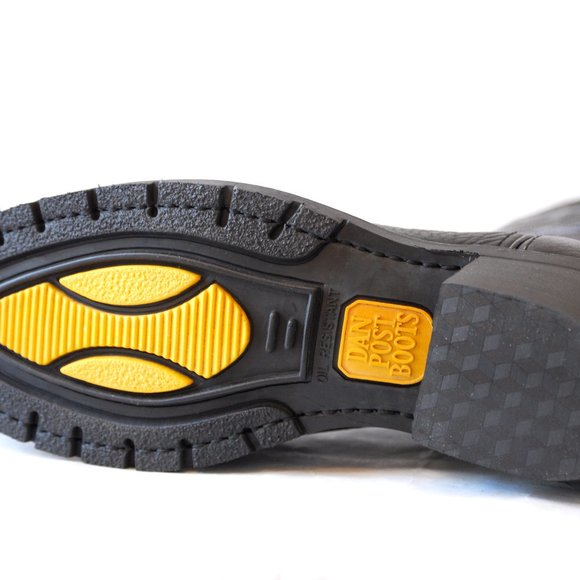 NOS MEN Size 8.5D Dan Post Black Cowboy Boots - Picture 7 of 7